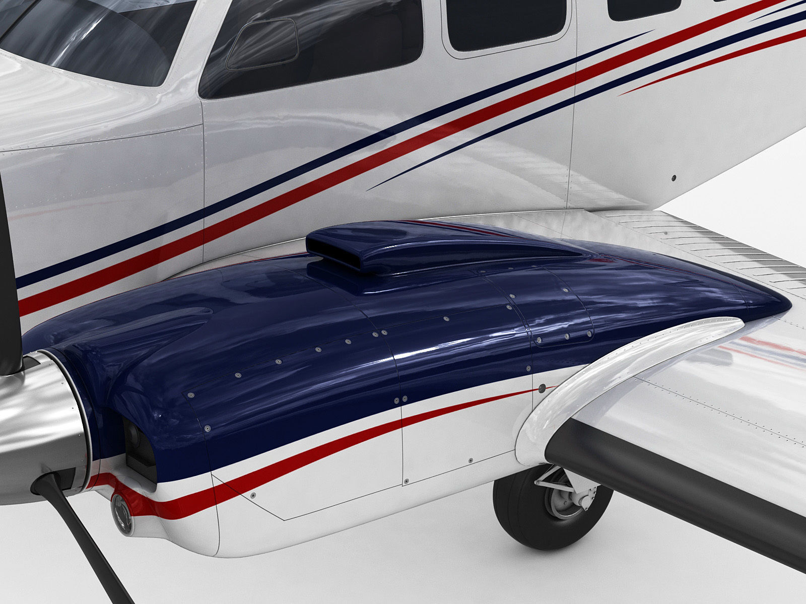 Beechcraft Baron G58 3D model_12