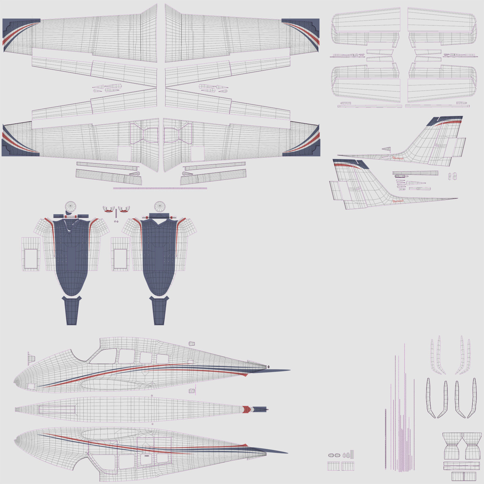 Beechcraft Baron G58 3D model_31