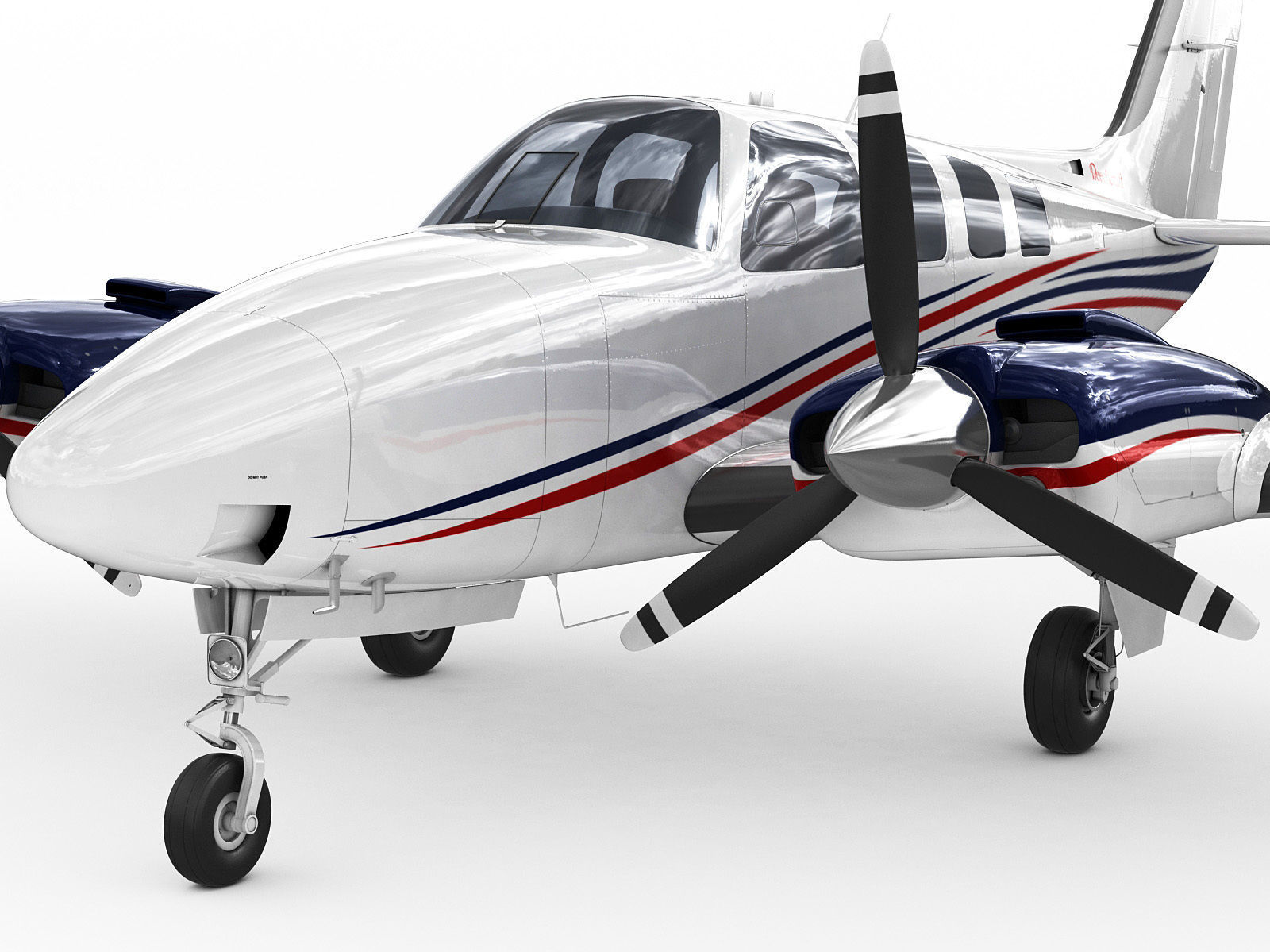Beechcraft Baron G58 3D model_7