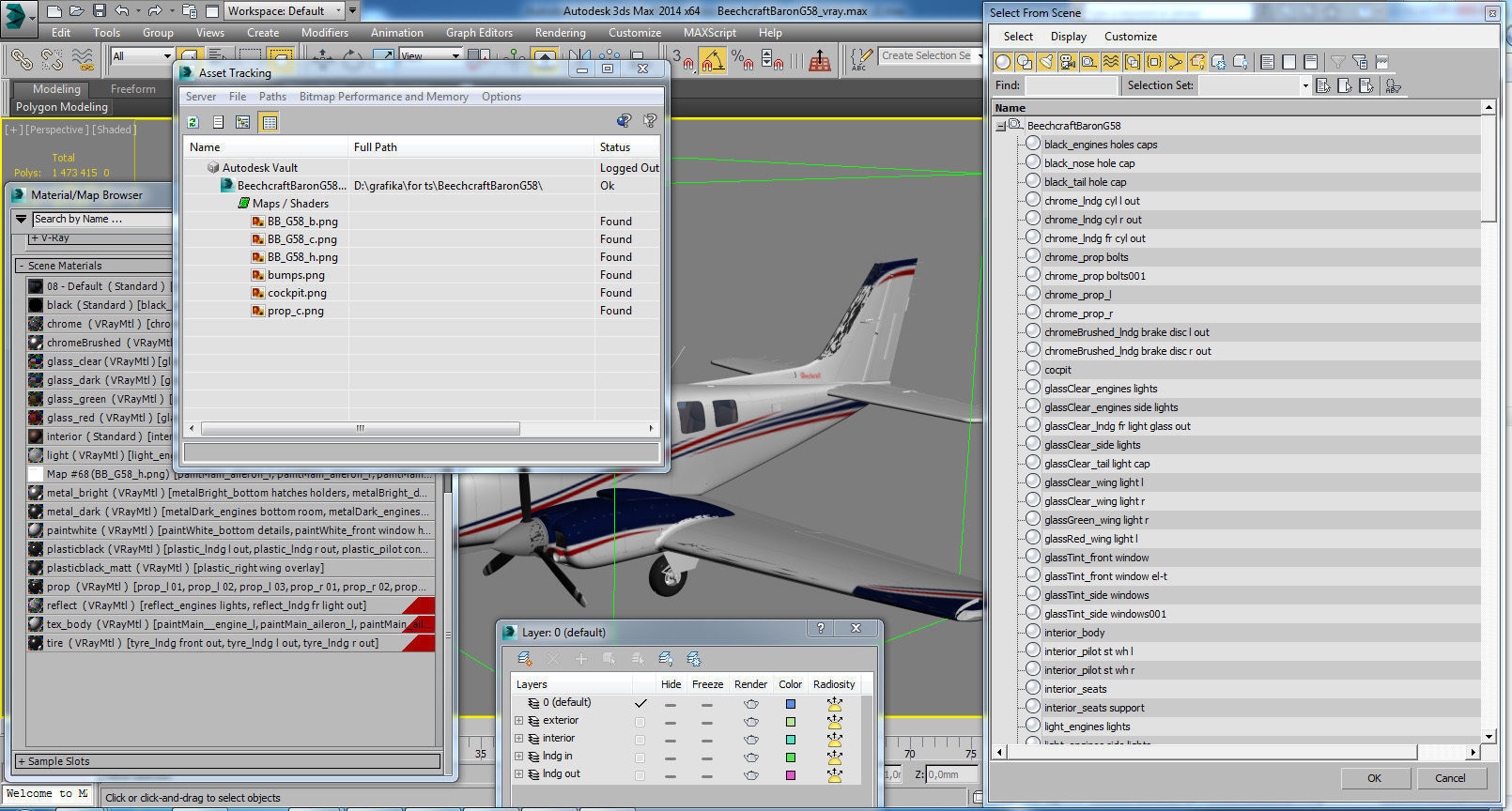 Beechcraft Baron G58 3D model_32