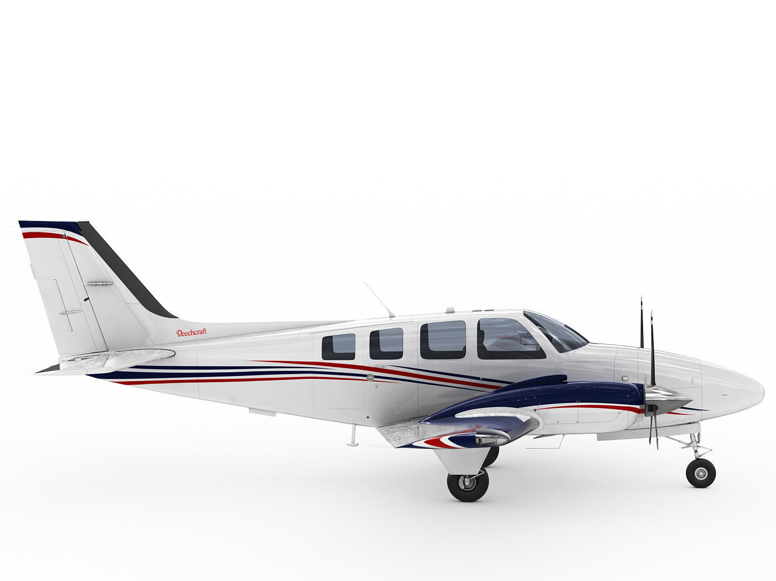 Beechcraft Baron G58 3D model_2