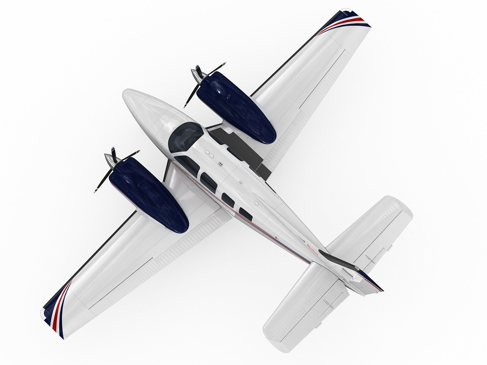 Beechcraft Baron G58 3D model_4