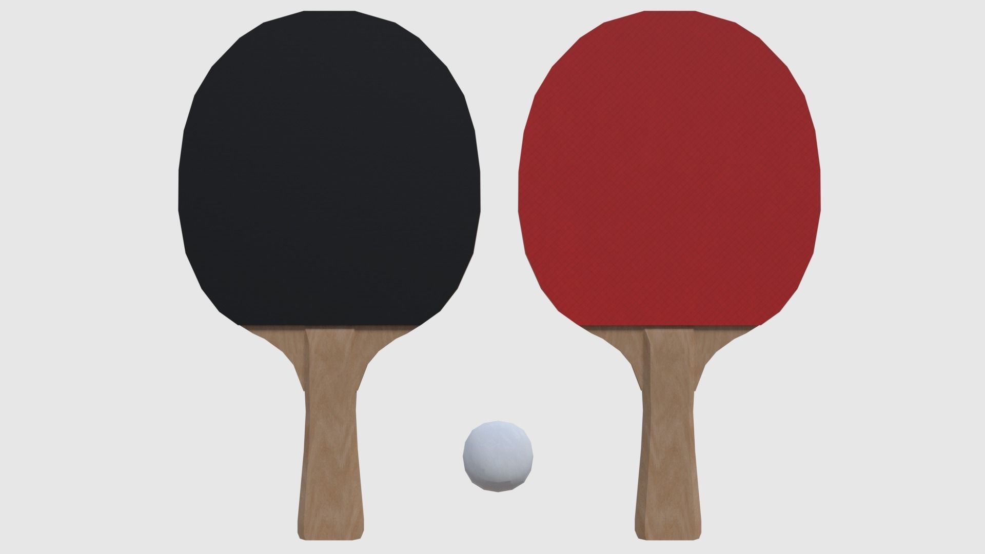 Table Tennis Set - Game Ready Low-poly 3D model_7