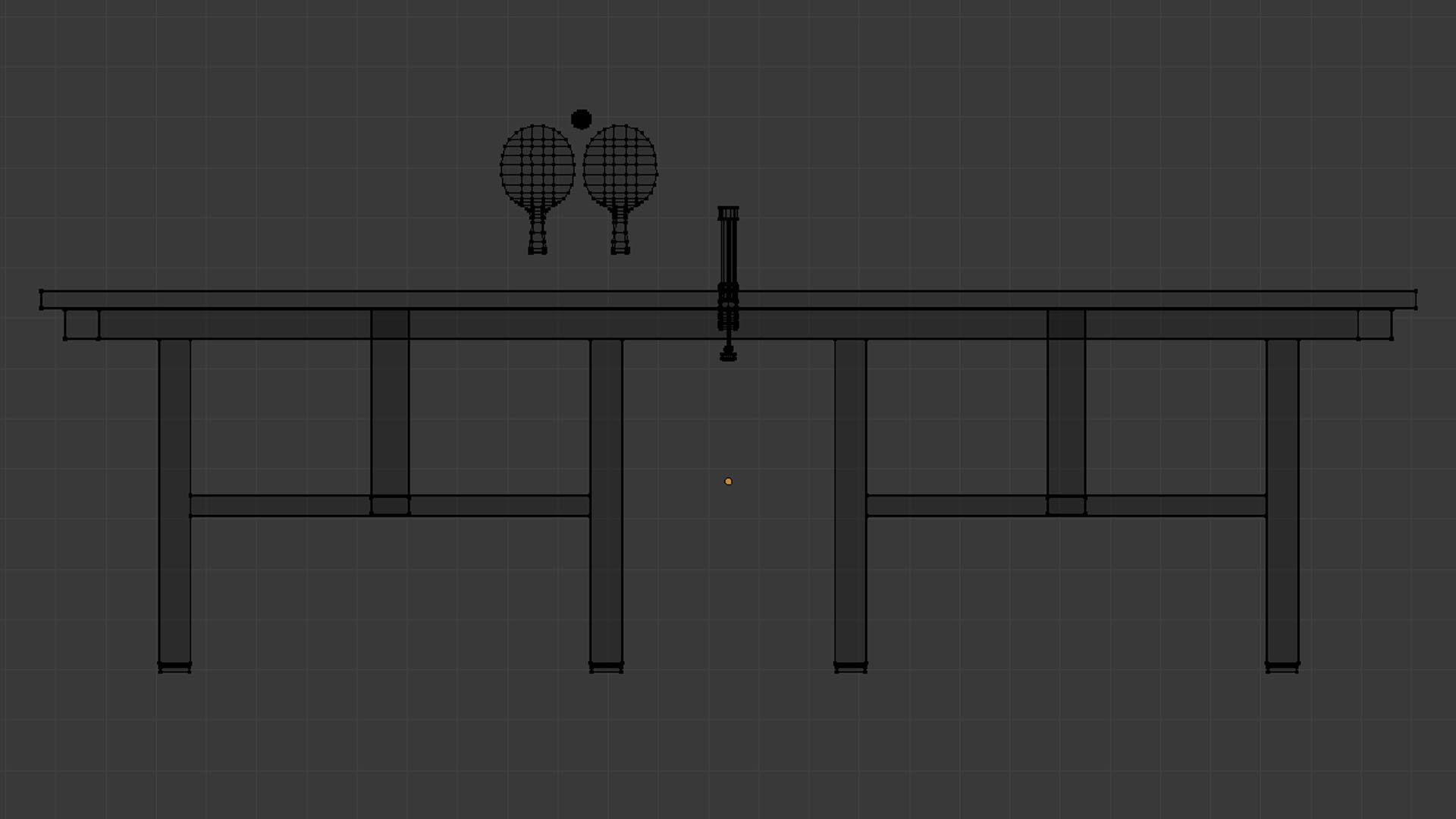 Table Tennis Set - Game Ready Low-poly 3D model_11