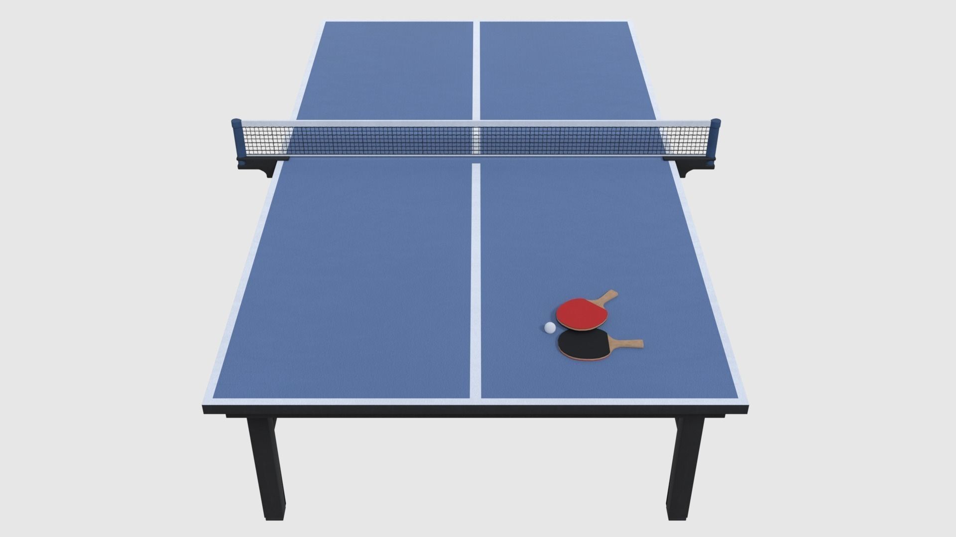 Table Tennis Set - Game Ready Low-poly 3D model_3