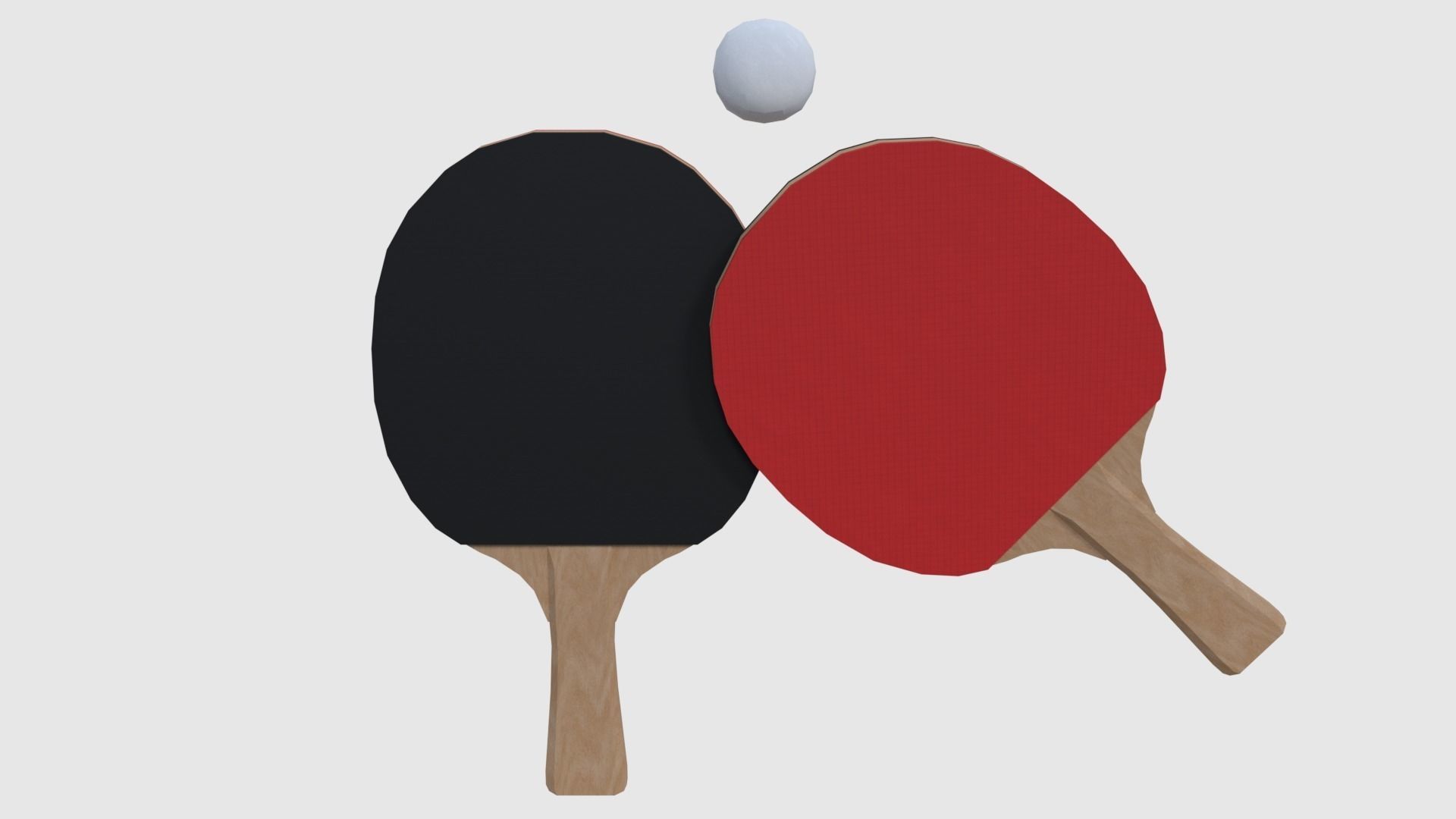 Table Tennis Set - Game Ready Low-poly 3D model_8