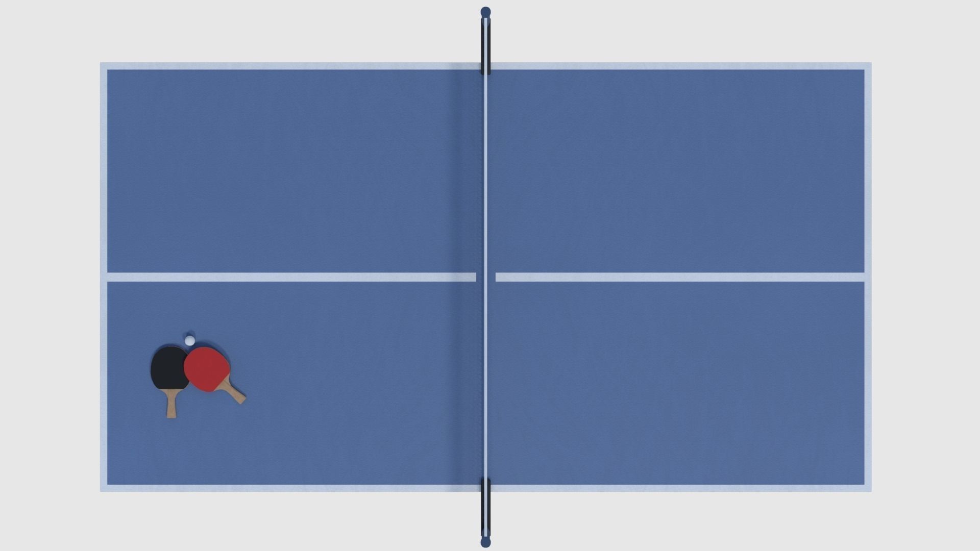 Table Tennis Set - Game Ready Low-poly 3D model_5