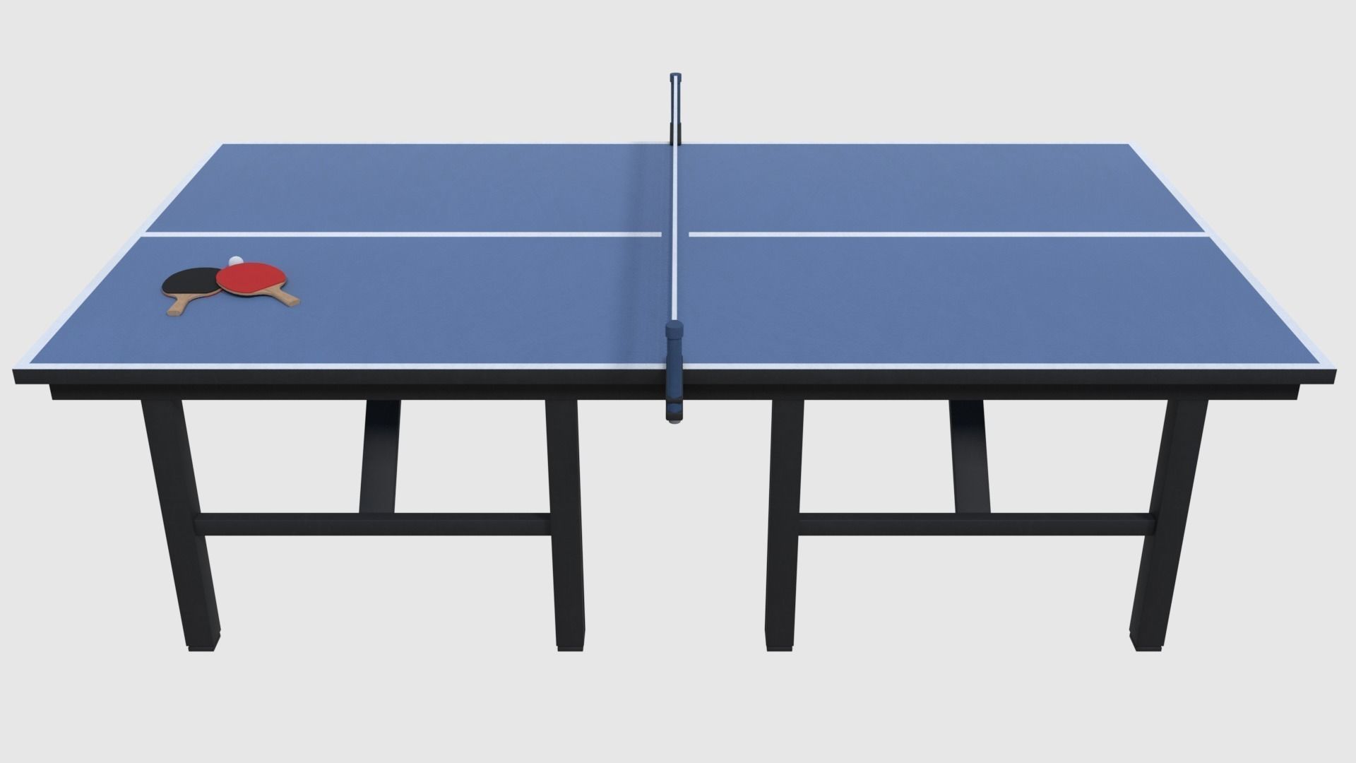 Table Tennis Set - Game Ready Low-poly 3D model_2