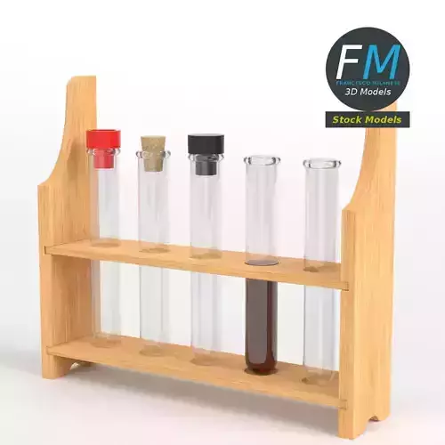 Test tubes rack 3D model