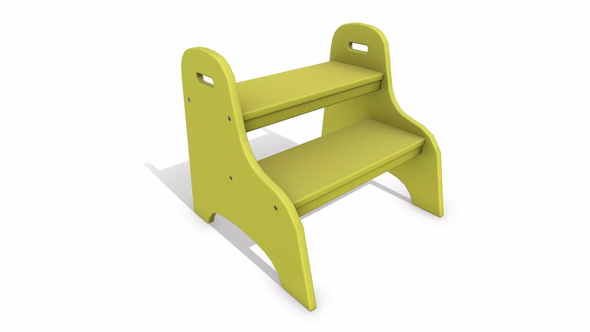 Kids Plastic Step Stool Low-poly PBR Low-poly 3D model