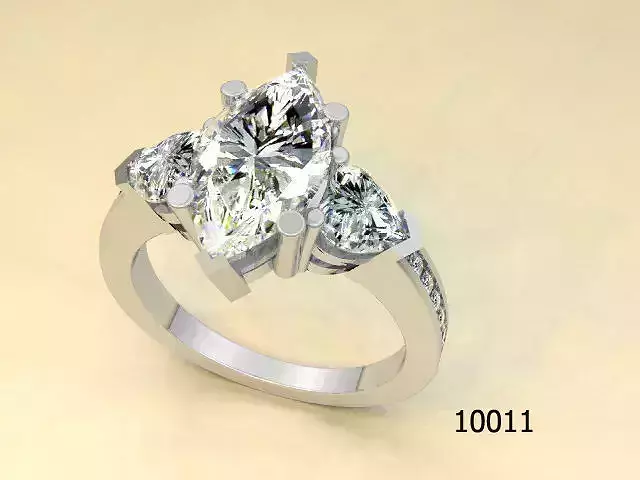 Ring engagement with marquise cut diamond Free 3D print model