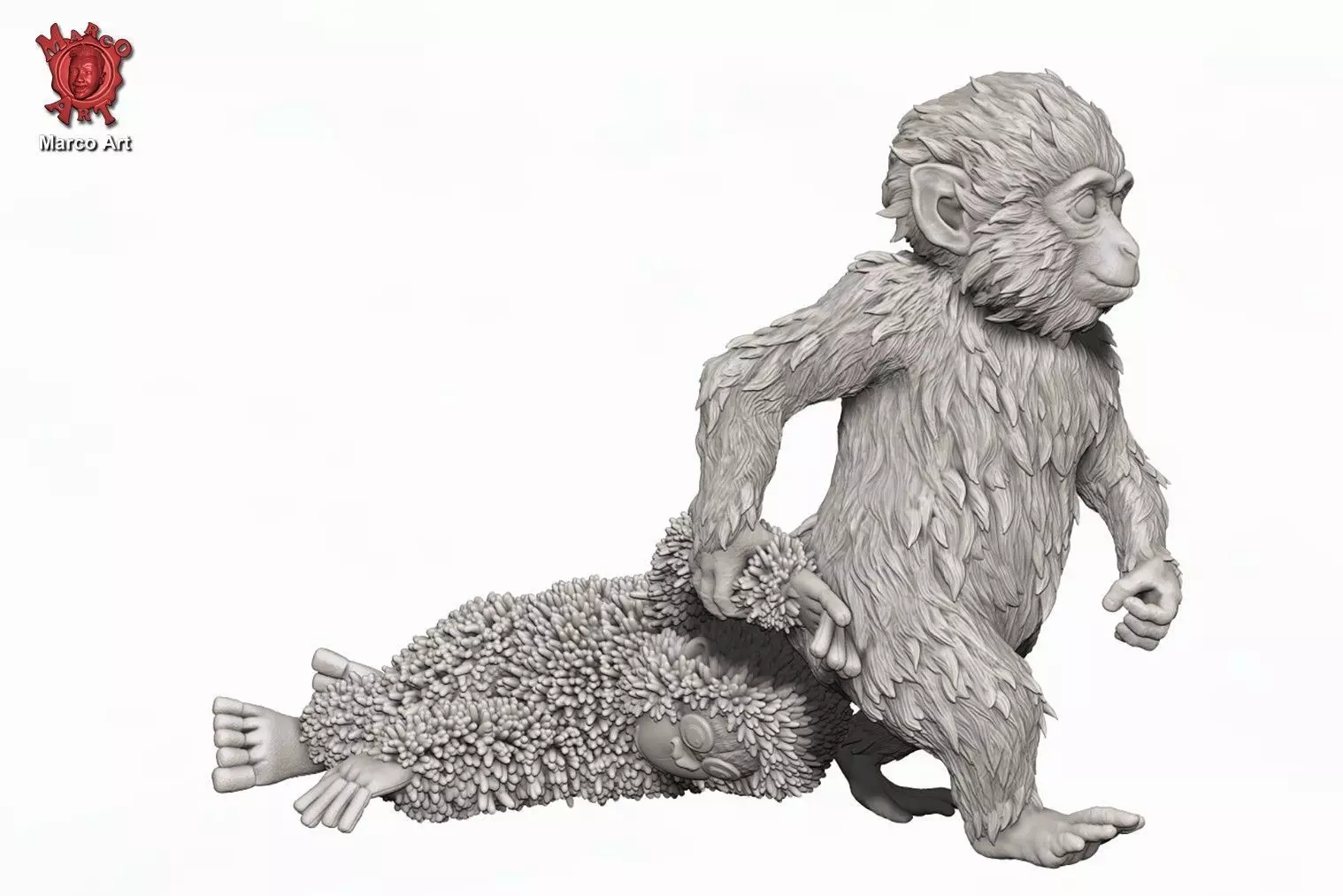 Punchi Panchi monkey and Ikea toy 3d stl file 3D print model 3D print model