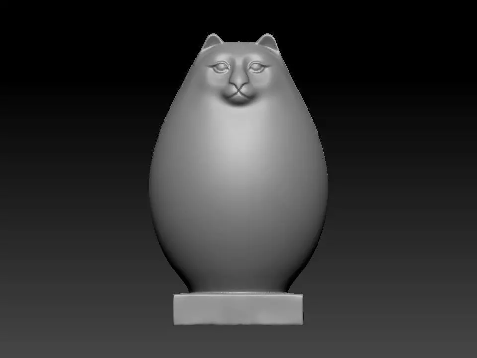 Boteros Cat - High-Poly Digital Sculpture 3D print model