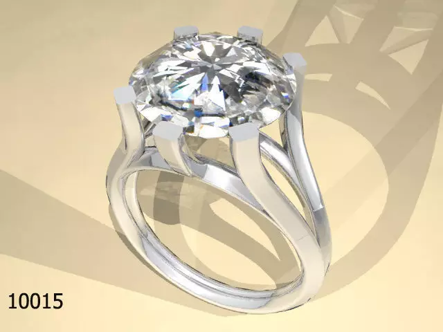 Ring engagement with diamond in center Free 3D print model