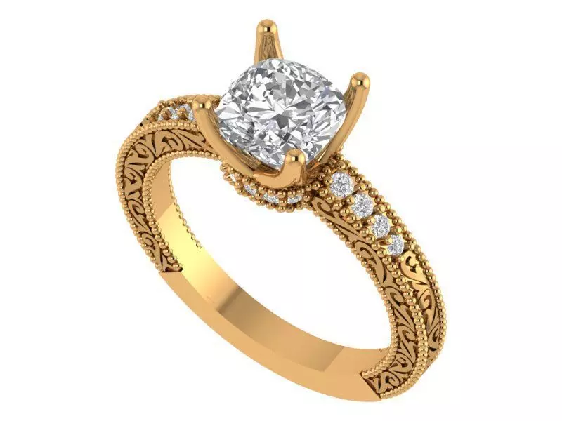Cushion Vintage Ring 3D print model