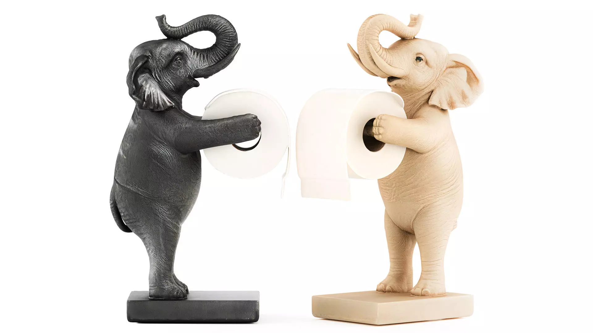 Elephant figurines Kare toilet paper holder new 3D model