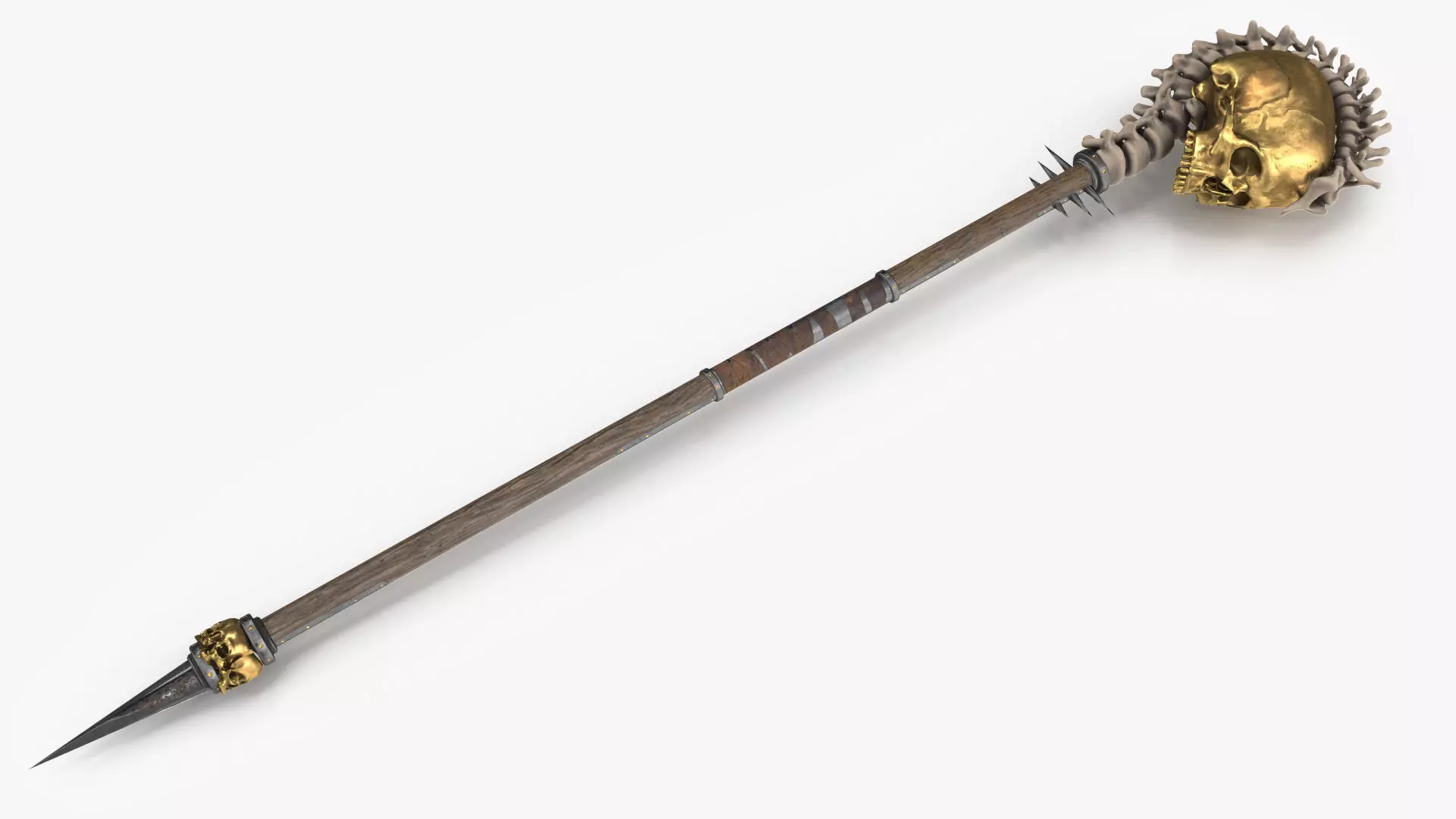 Staff Skull V1 PBR Low-poly 3D model