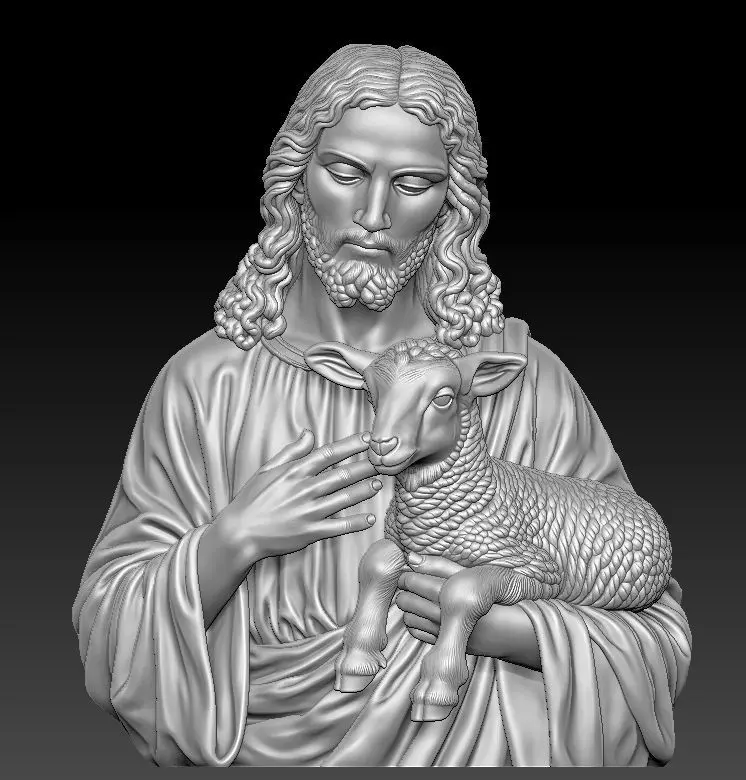 JESUS THE GOOD SHEPHERD BUST 3D print model