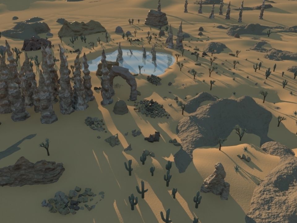 Desert Environment 3D model_4