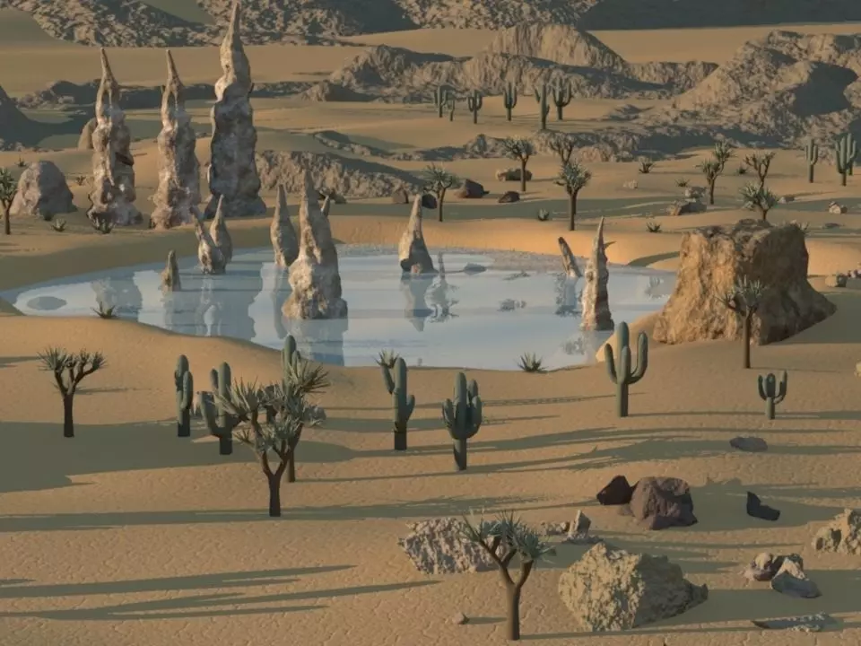 Desert Environment 3D model_0