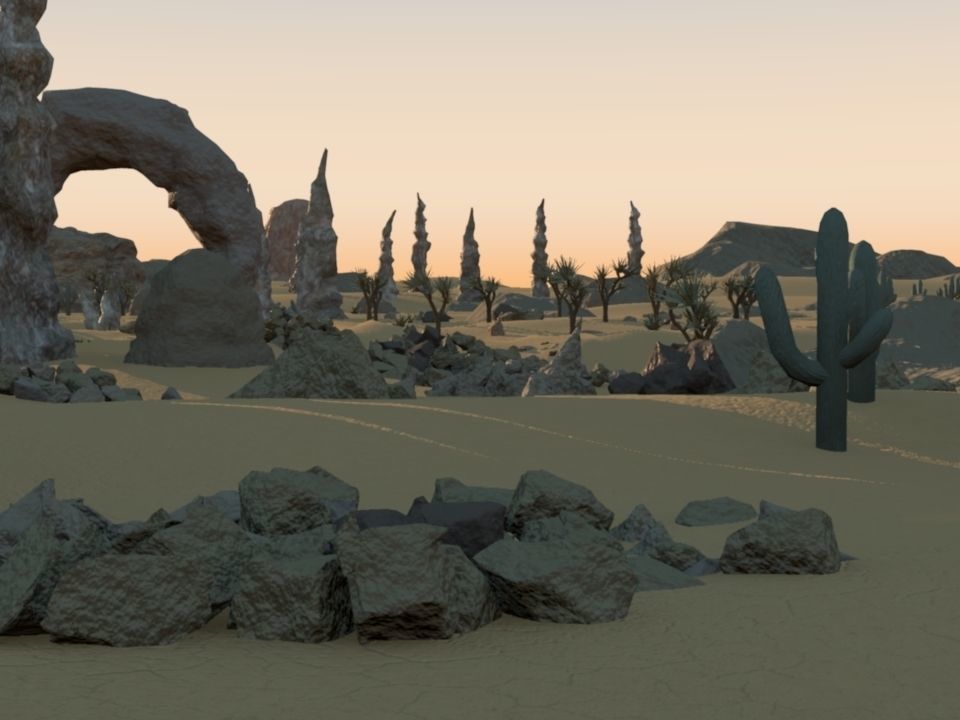 Desert Environment 3D model_3