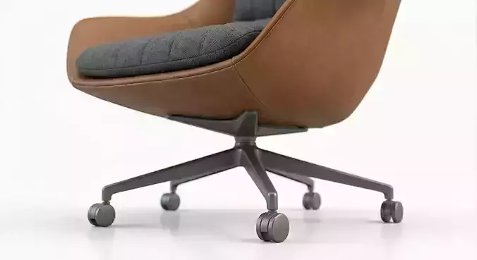 Modern Executive Swivel Chair 3D model 4