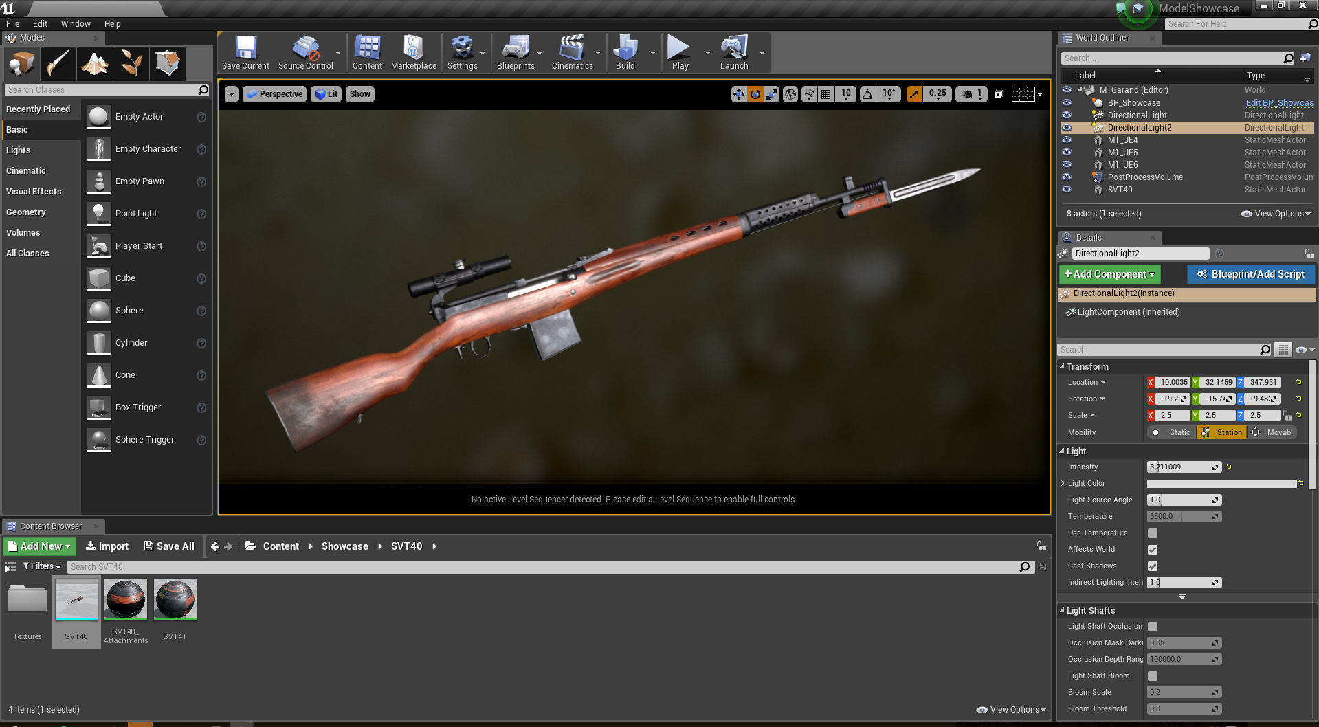 PBR Soviet SVT-40 Semi-Automatic rifle Low-poly 3D model_19