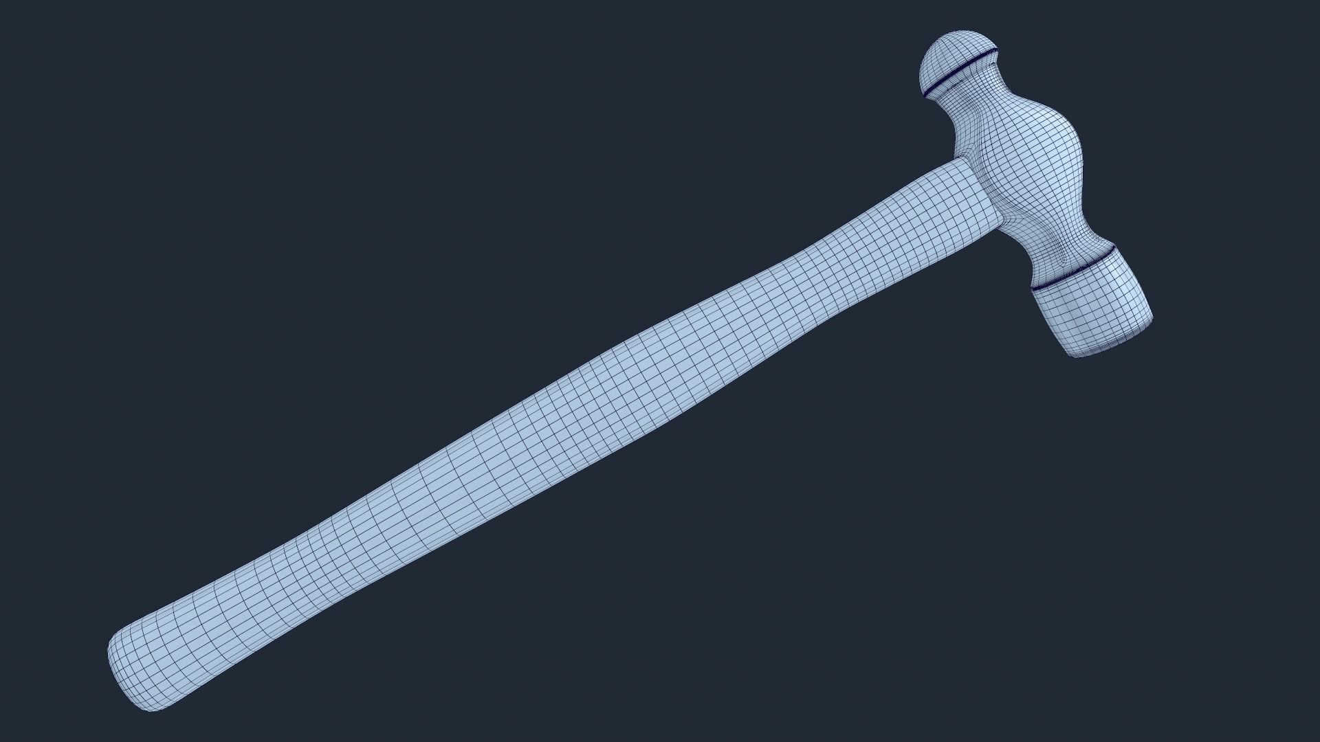 Ball Peen Hammer PBR Free 3D model_5