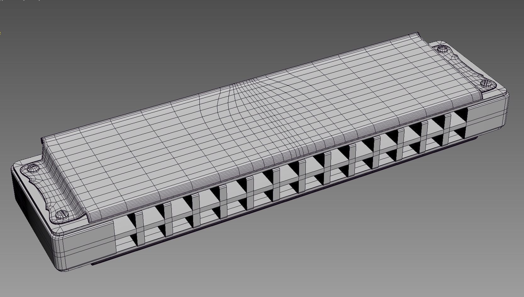 Diatonic Harp 3D model_5