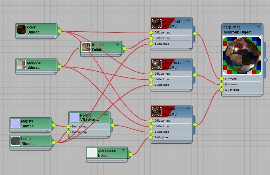 Diatonic Harp 3D model_7