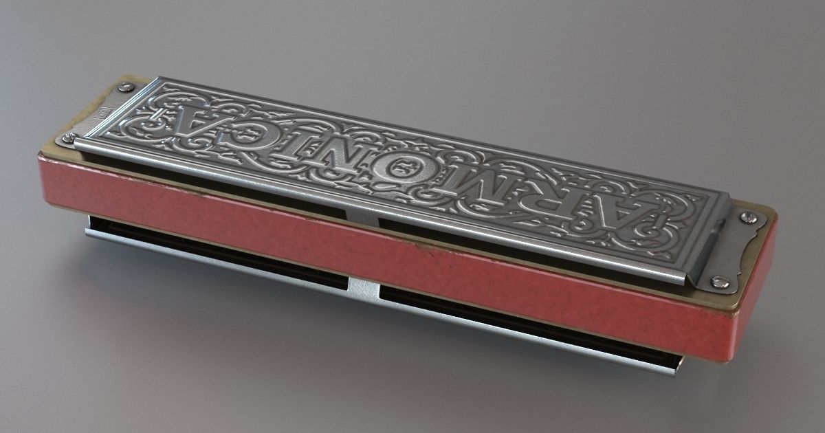 Diatonic Harp 3D model_3