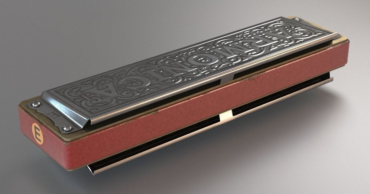 Diatonic Harp 3D model_4