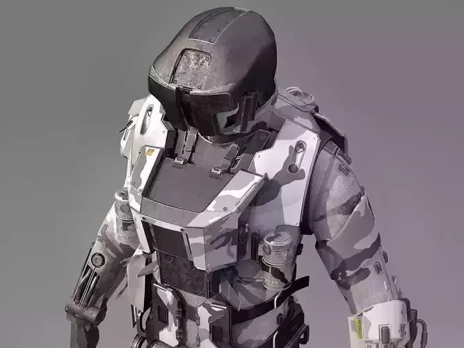 S-Soldier futuristic suit for sci fi video game 3D model S-Soldier futuristic suit for sci fi video game 3D model
