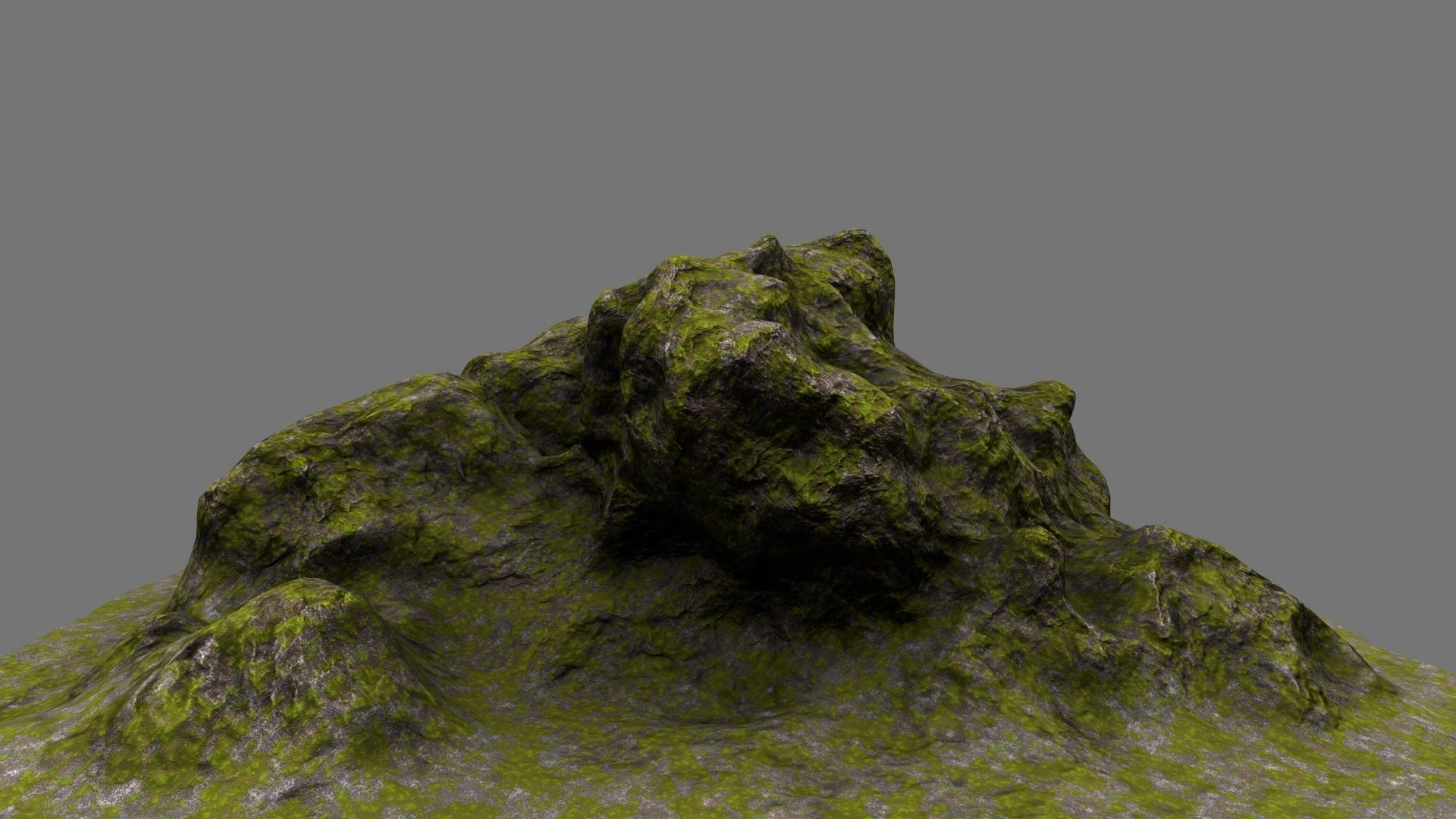 Rock mossy texture Low-poly 3D model_5