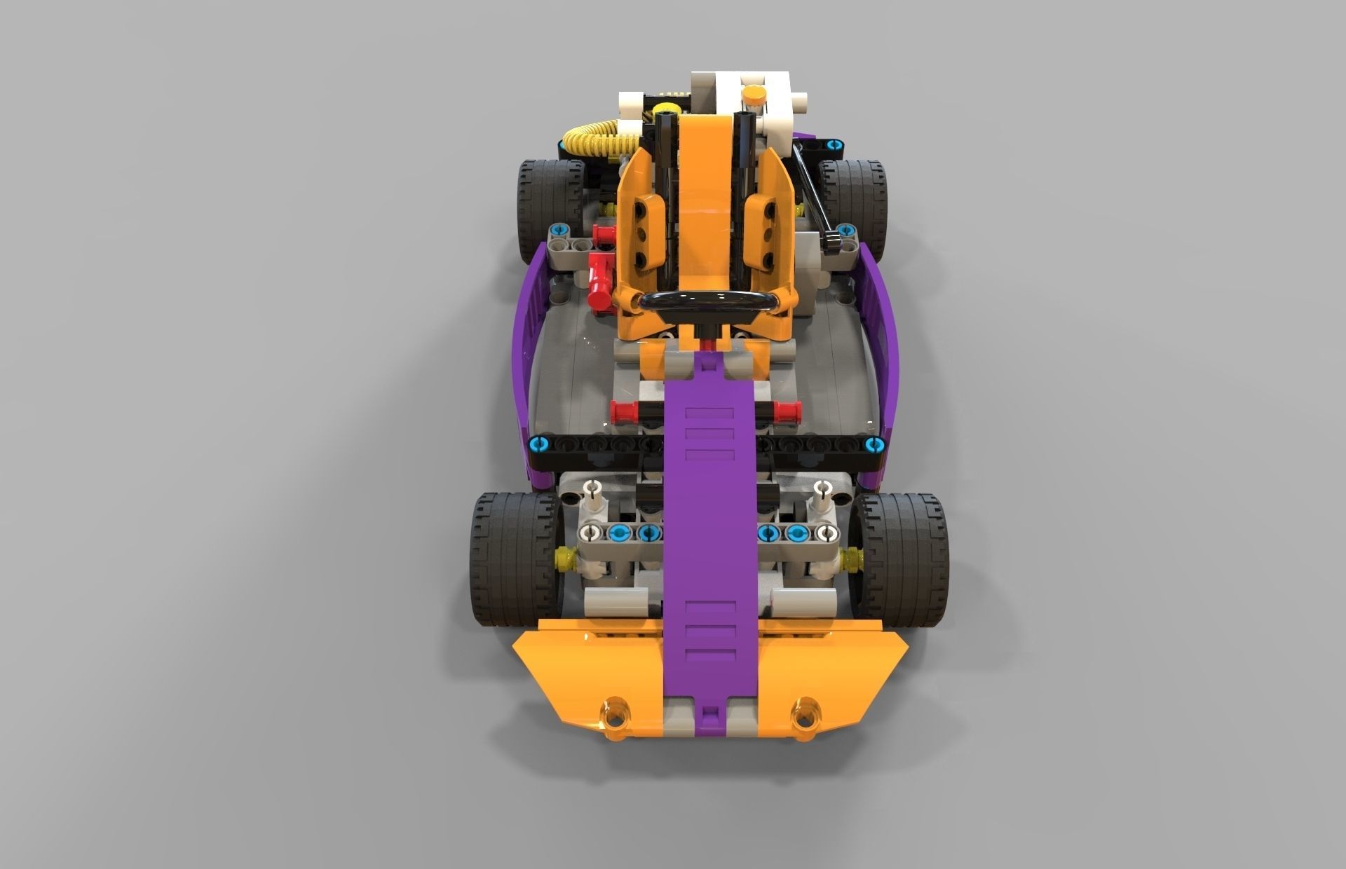 Lego kart Low-poly 3D model_6