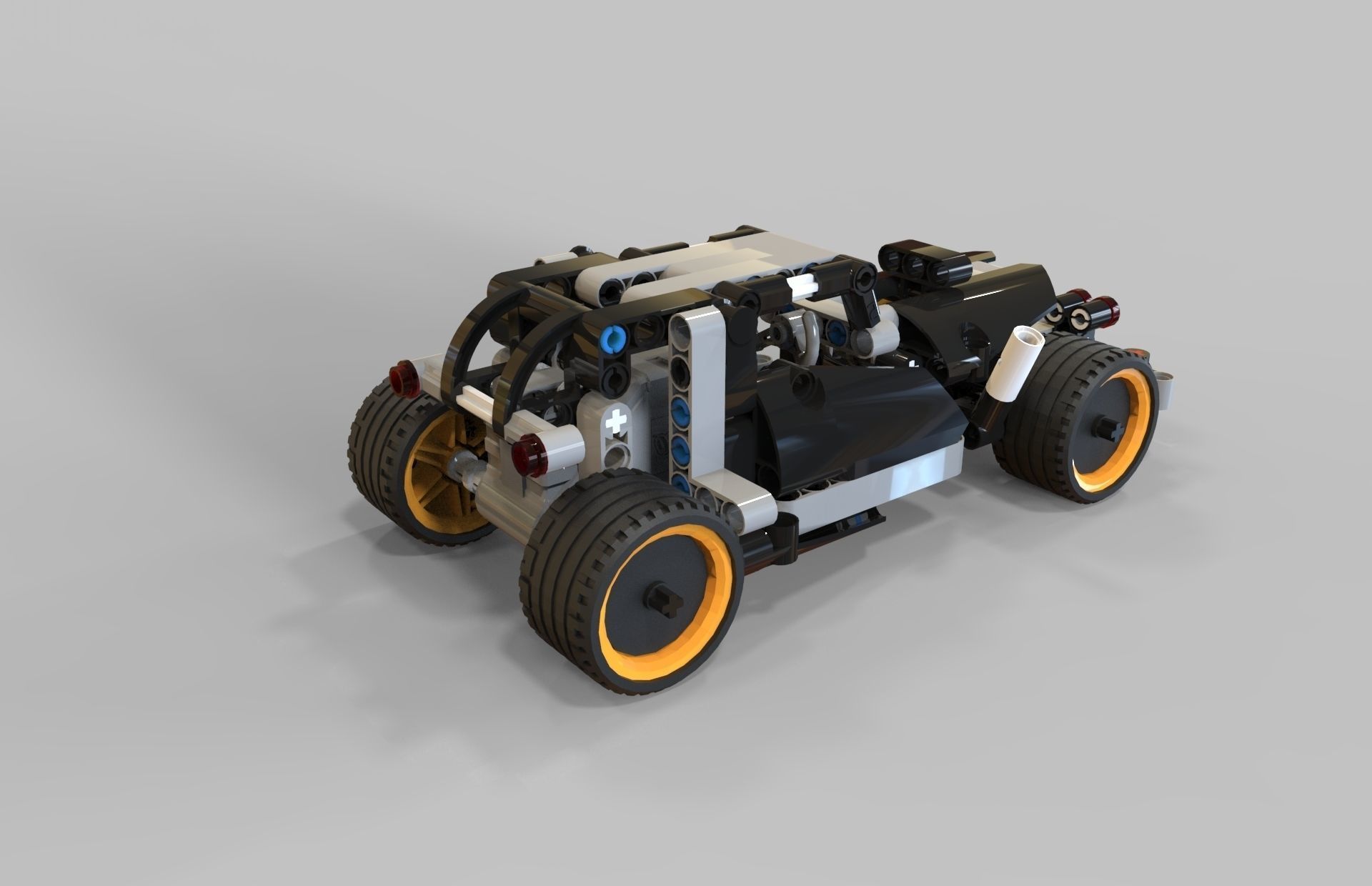 Lego Getaway racer Low-poly 3D model_2