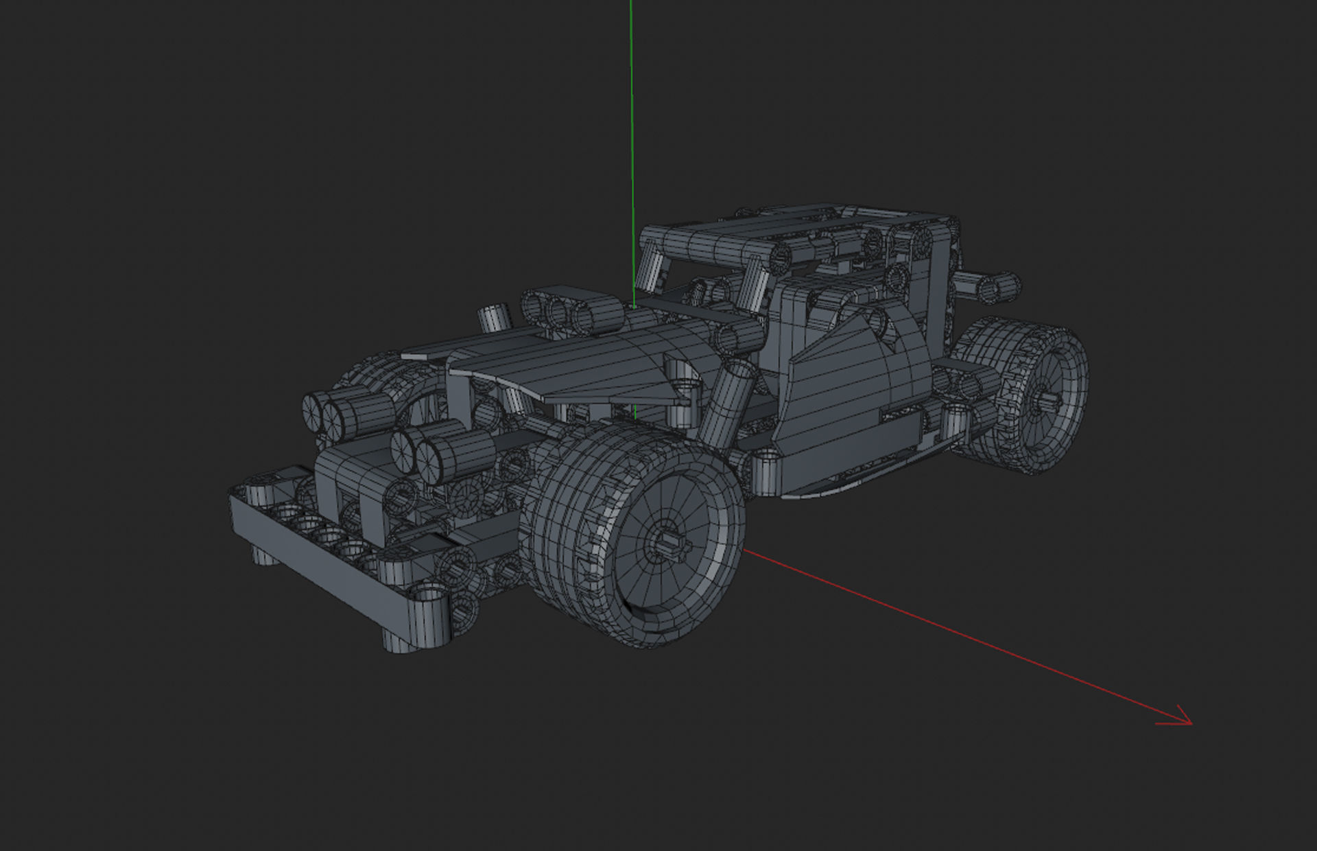 Lego Getaway racer Low-poly 3D model_8