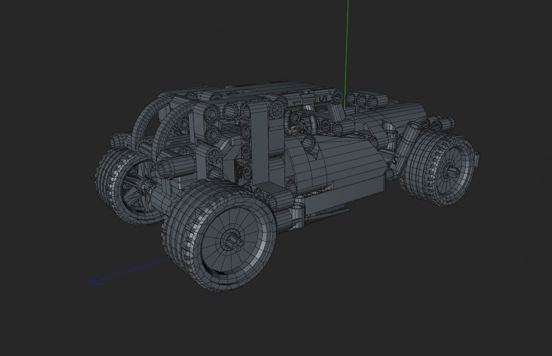 Lego Getaway racer Low-poly 3D model_9