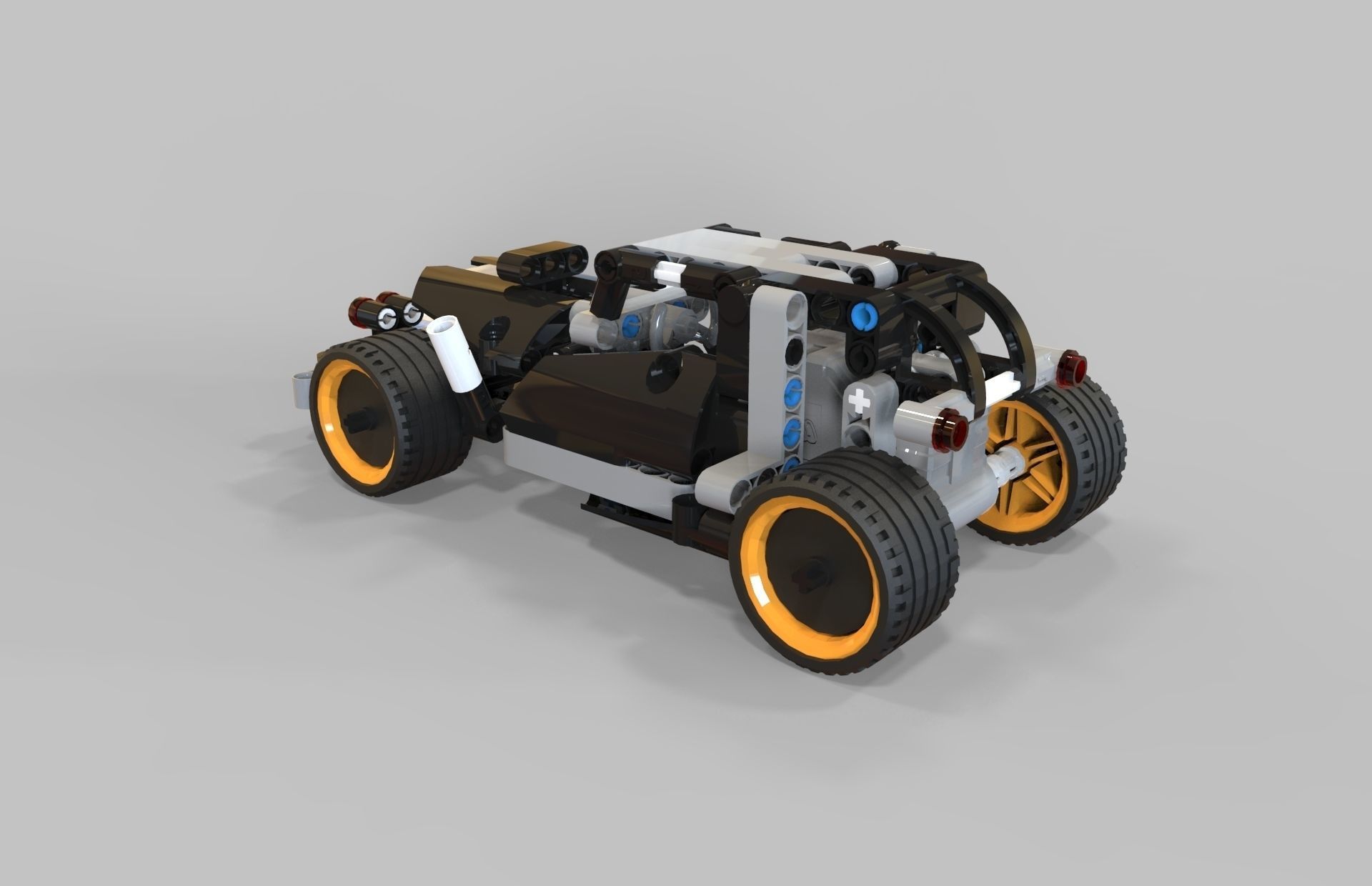 Lego Getaway racer Low-poly 3D model_4