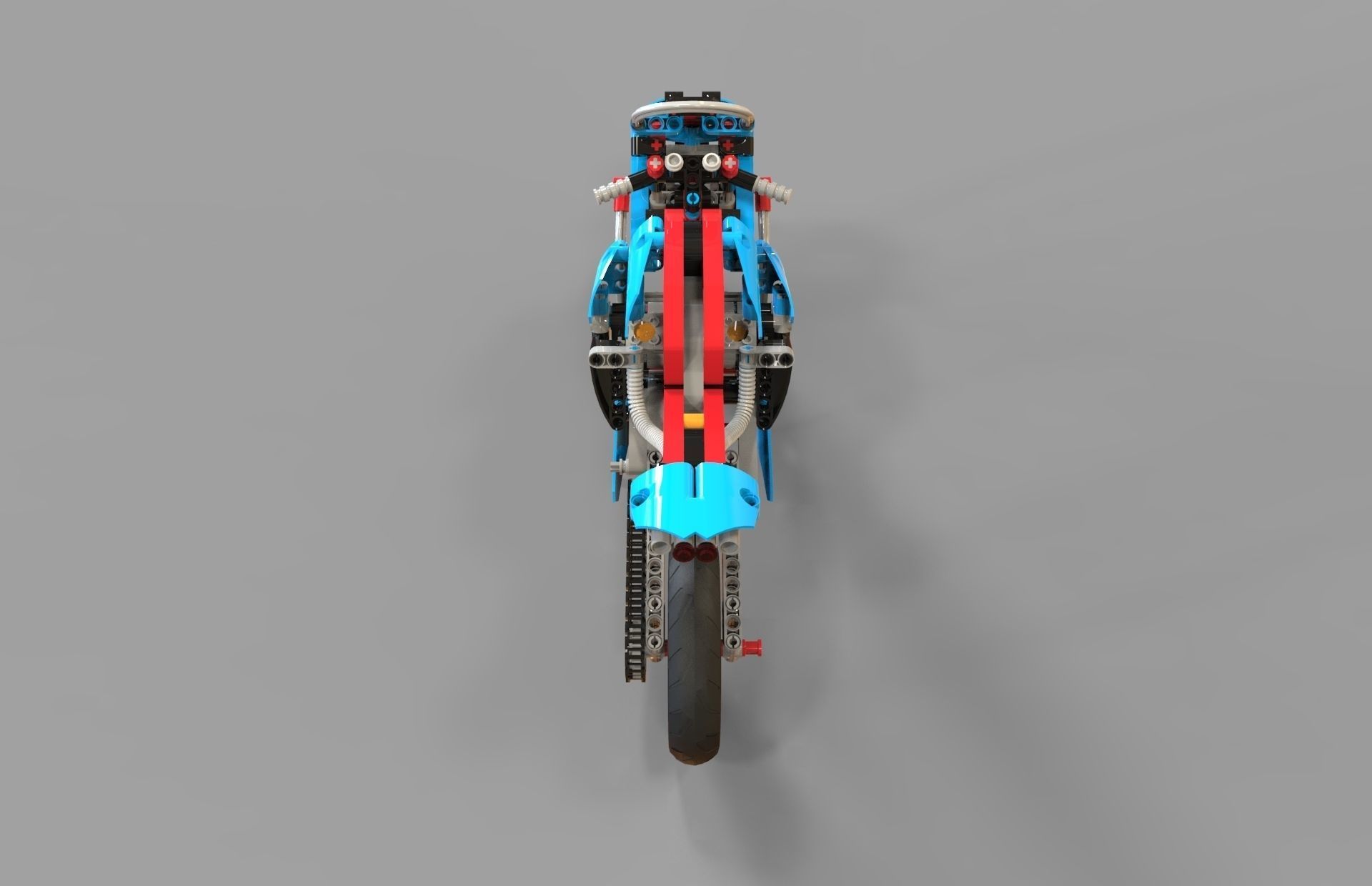 Lego Motorcycles Low-poly 3D model_3