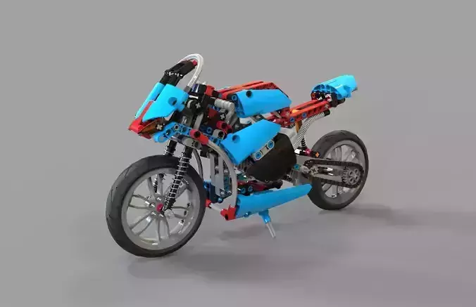 Lego Motorcycles Low-poly 3D model