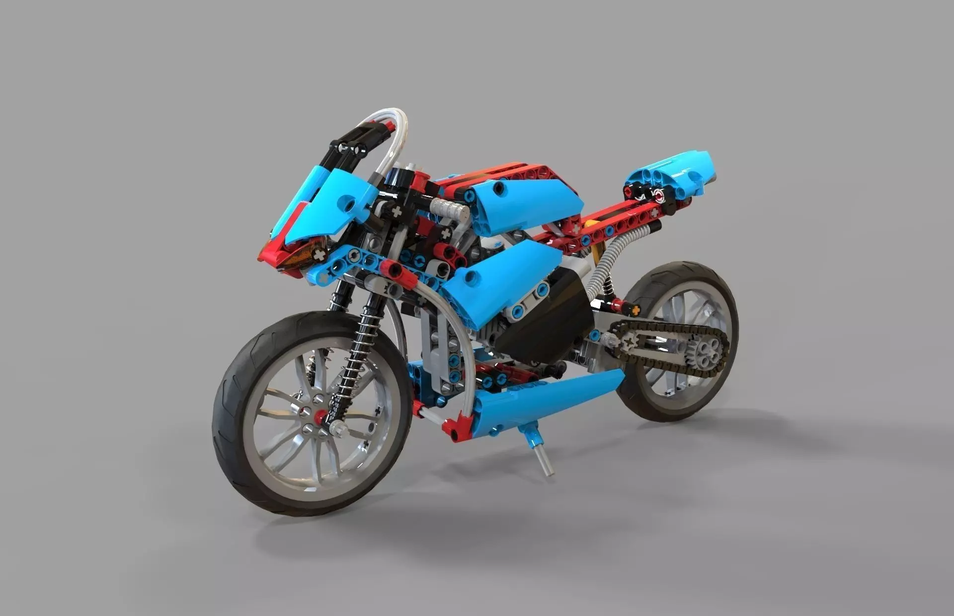 Lego Motorcycles Low-poly 3D model_0