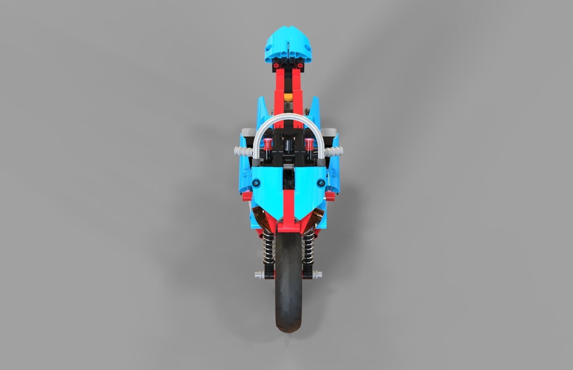 Lego Motorcycles Low-poly 3D model_7