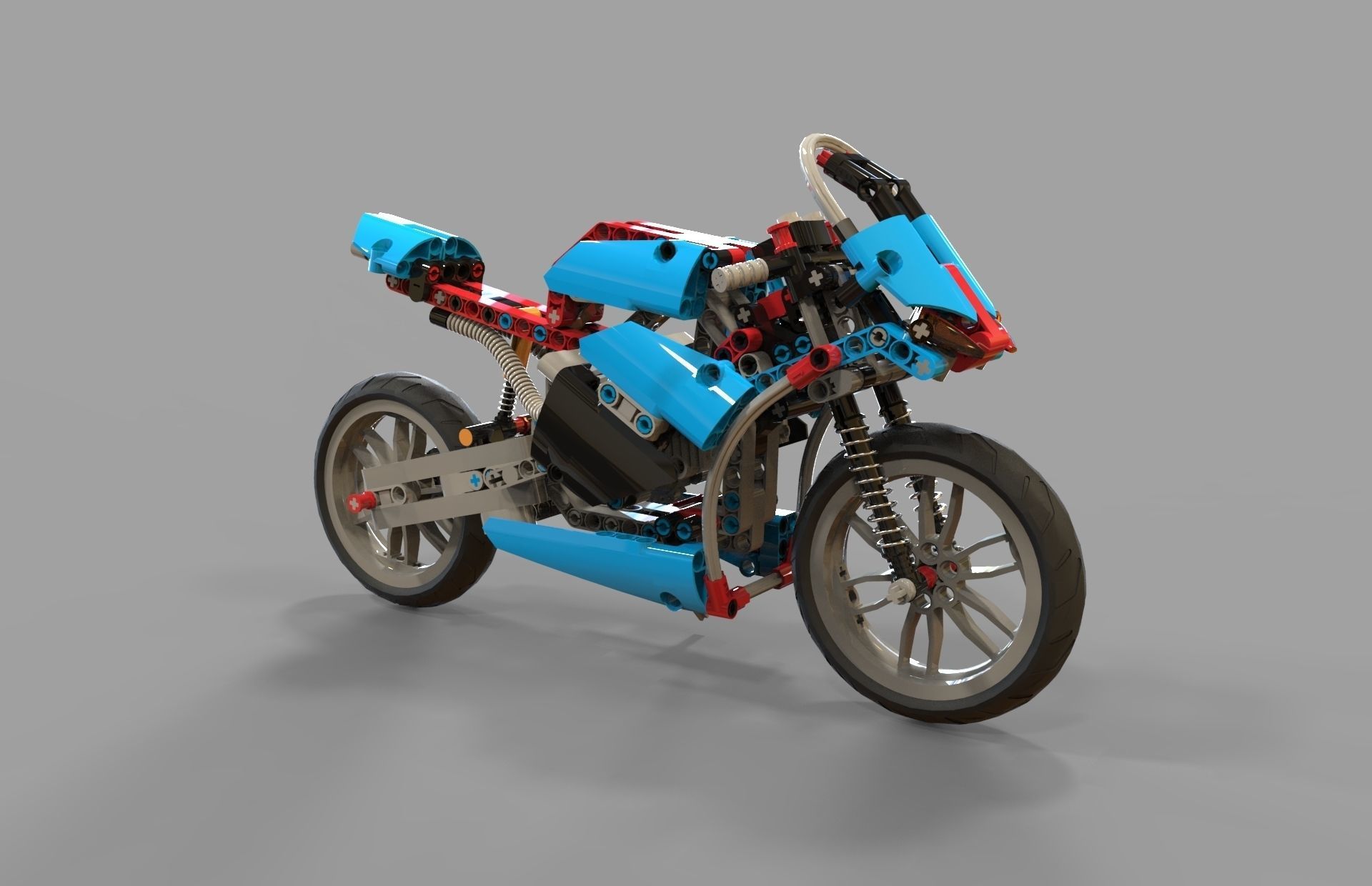 Lego Motorcycles Low-poly 3D model_6