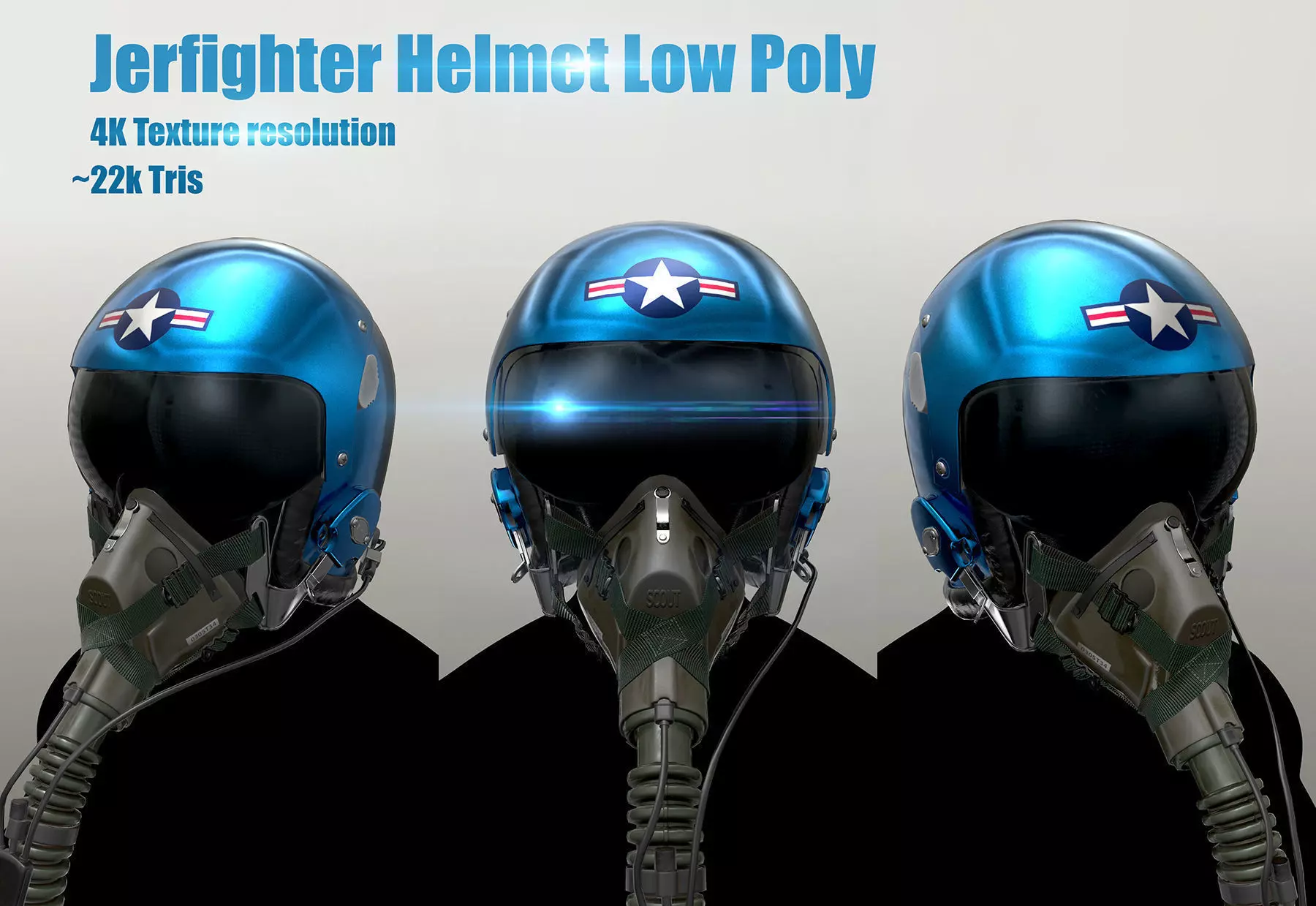 JerFighter Helmet Low-poly 3D model_0