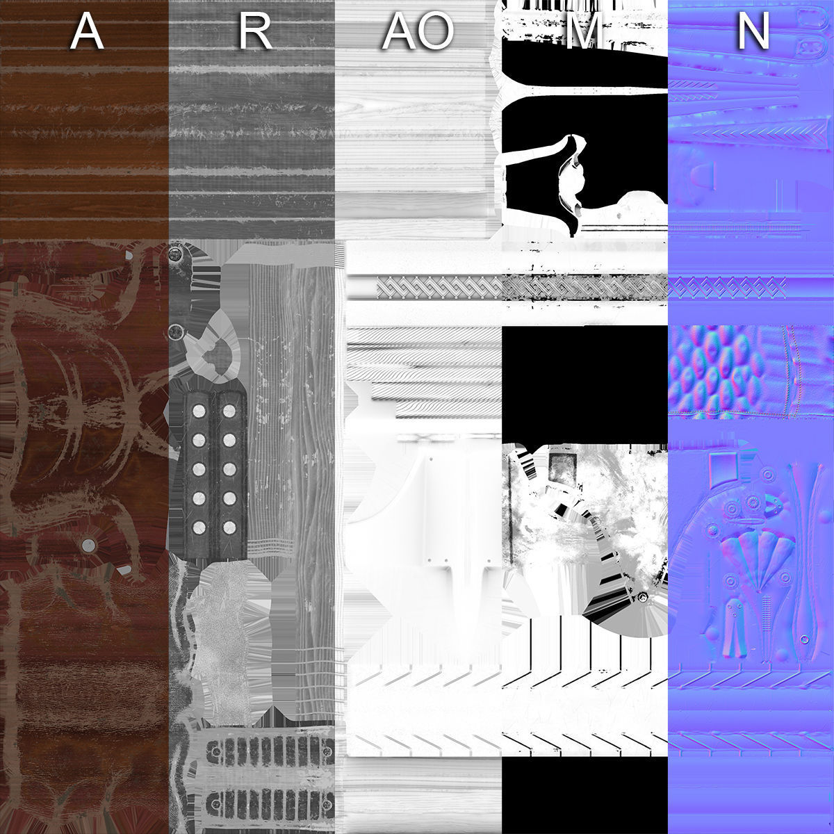 crossbow bow and arrow Low-poly 3D model_13