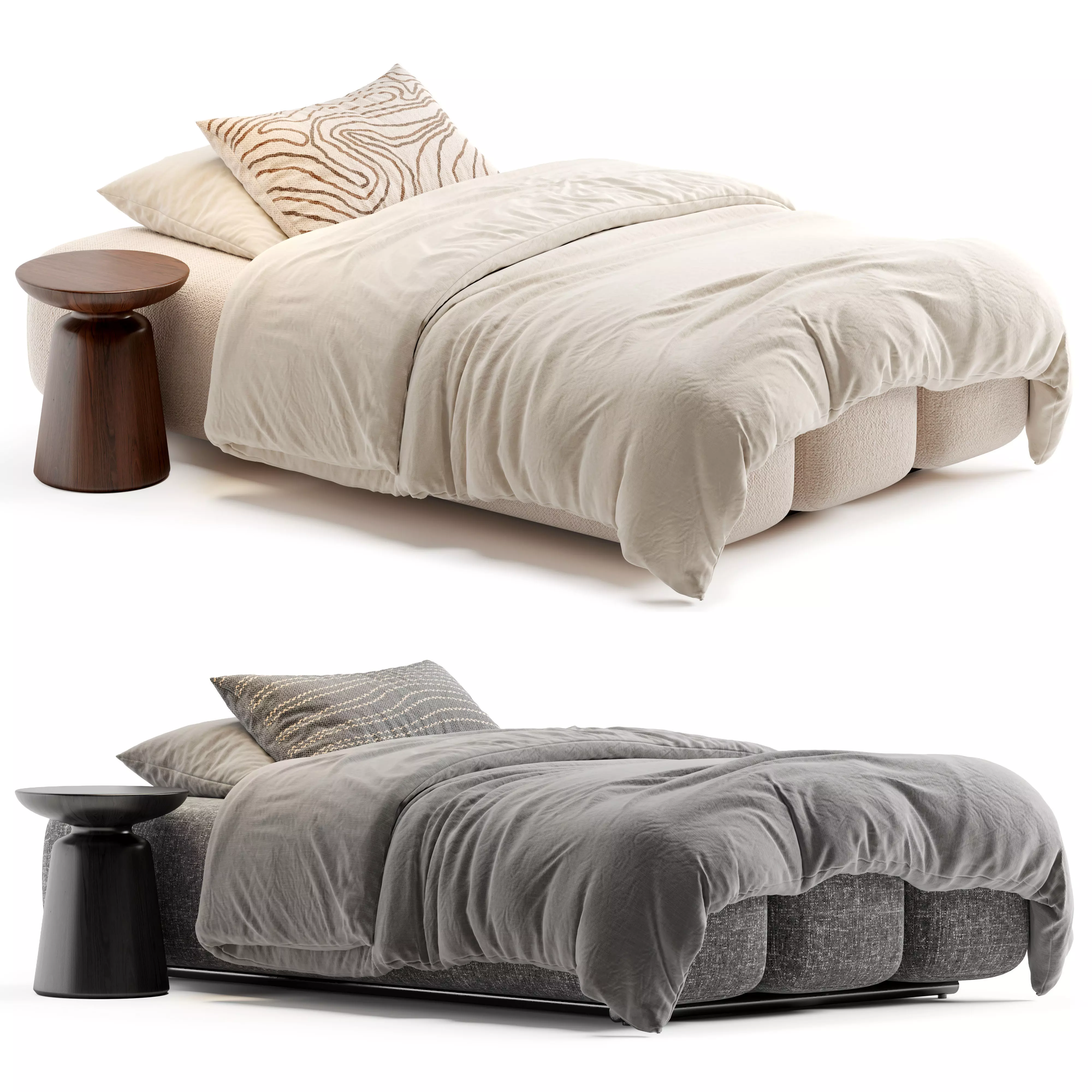Caterpillar teddy sofa bed by Westwing 3D model