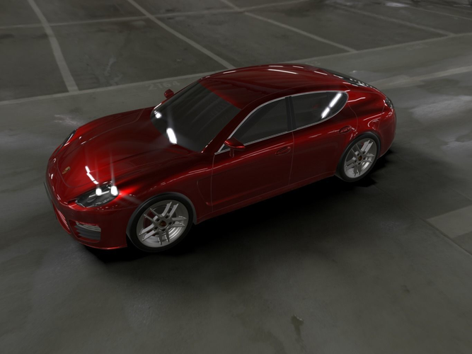 Porsche Panamera Alias Model zip compressed 3D model