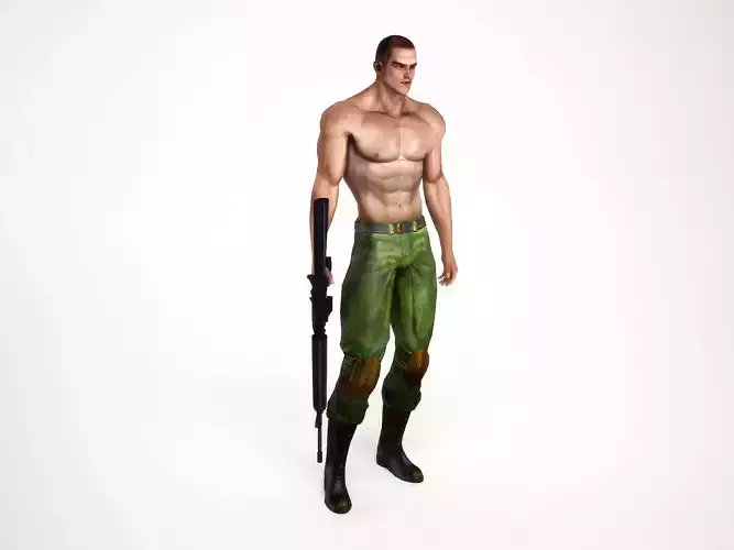 3Dfoin - Action Hero Low-poly 3D model