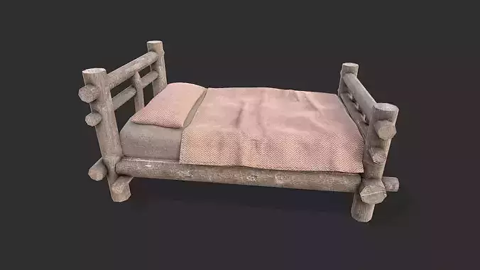 Medieval Environment Props 1 Bedroom Furniture Pack Low-poly 3D model 7